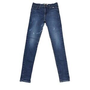 Levis' 535 Jegging Jeans Women's 5 Blue Stretch Denim Pants With Paint Stains